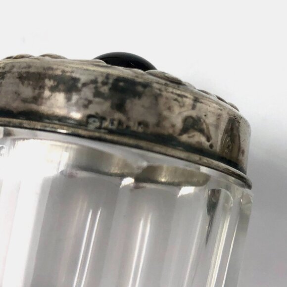 Antique Victorian Cut Crystal With Sterling Silver Lids Collection - Picture 5 of 9